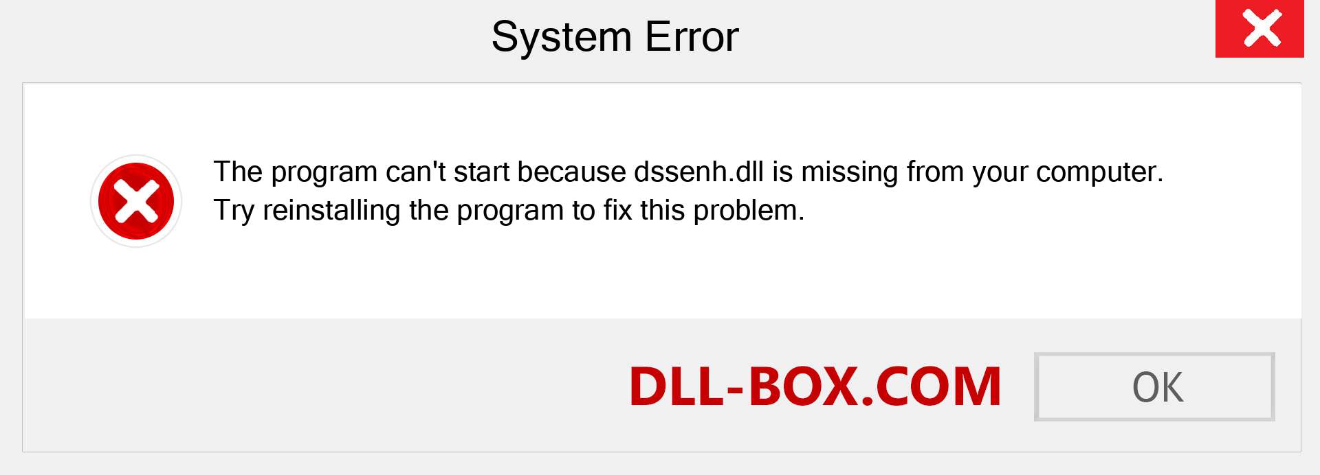  dssenh.dll file is missing?. Download for Windows 7, 8, 10 - Fix  dssenh dll Missing Error on Windows, photos, images